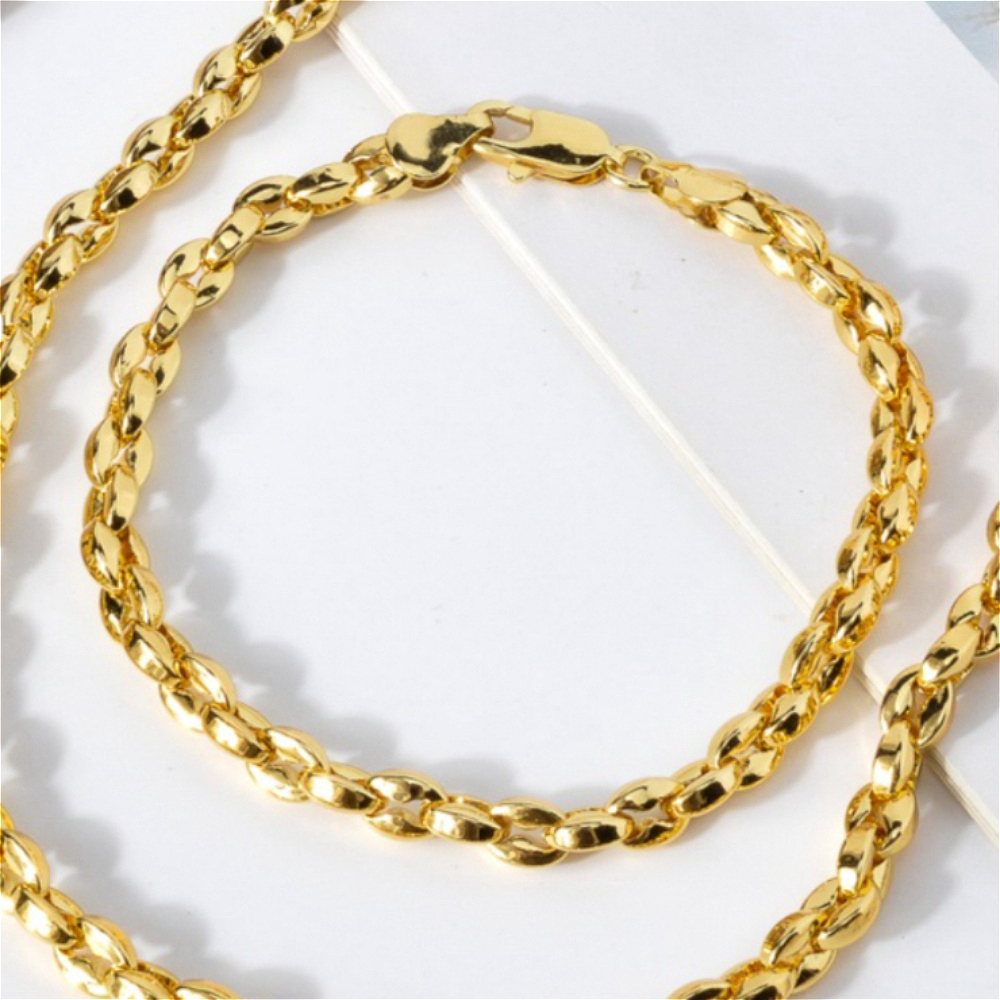Fashionable Golden Bean Bracelet, Stackable Design Gift